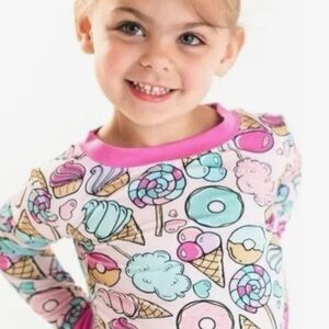 Little Sleepies Pink Sweet Treats Ice Cream Donut Lollipop Pajamas